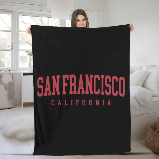 San Francisco California Fleece Blankets
