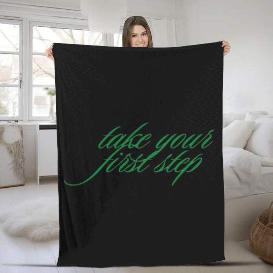 take your first step Fleece Blankets