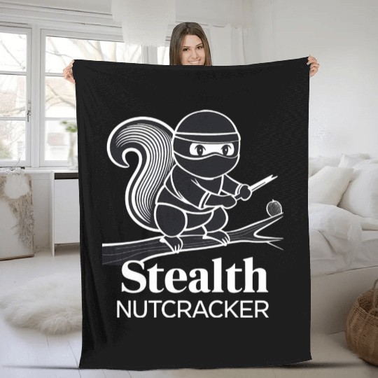 Ninja Squirrel Fleece Blankets
