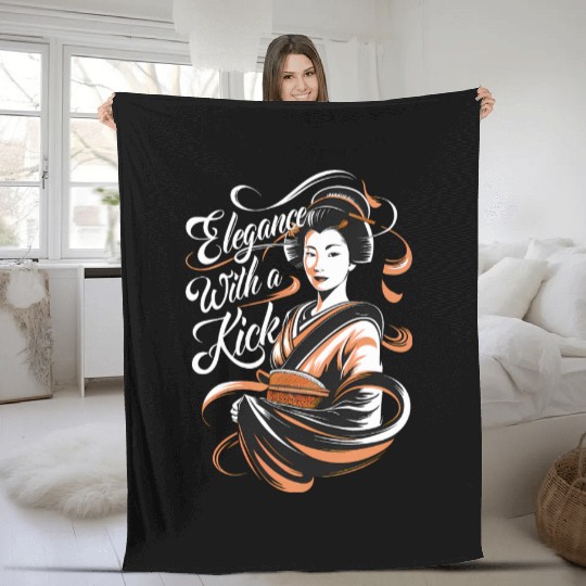 Elegance With A Kick Fleece Blankets