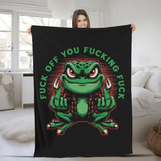 Fuck Off You Fucking Fuck Fleece Blankets
