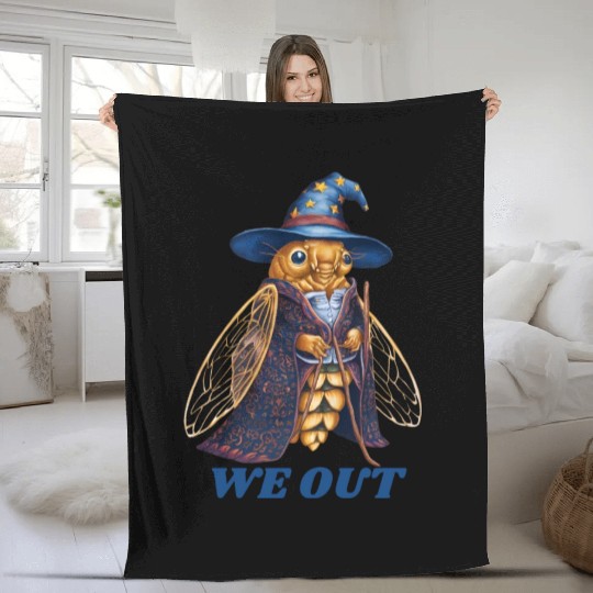 Funny Cicada We Out Cute Cicada Brood Emergence Fleece Blankets