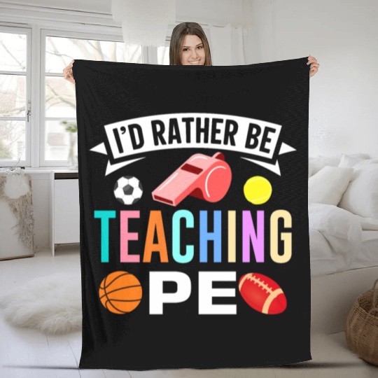 Inspiring Physical Education Teacher Design for PE Fleece Blankets