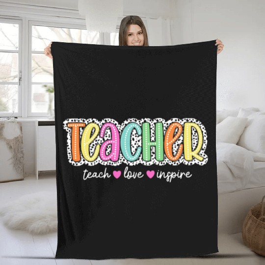 Teacher Dalmatian Fleece Blankets