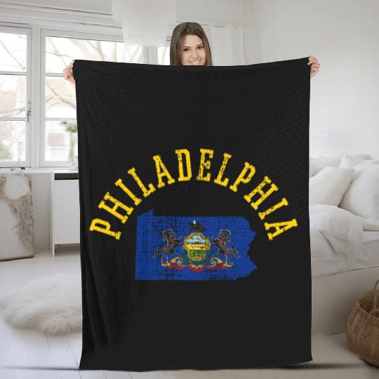 Embrace Your Inner Patriot: Philadelphia USA Flag Fleece Blankets