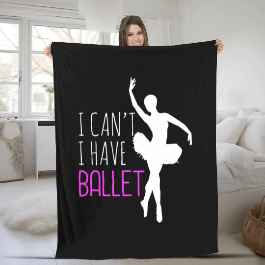 Elegant Ballet Dancer Graceful Moves Fleece Blankets