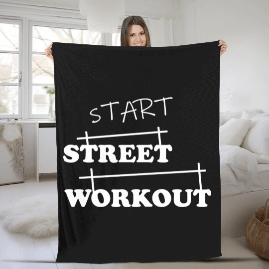 Fun calisthnics street workout generation Z school Fleece Blankets