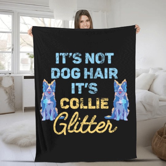 Unique Border Collie Design For Dog Lovers Fleece Blankets