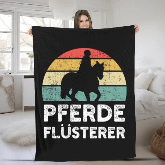 Gallop Into Style Horse Fan Horse Racing Design Fleece Blankets