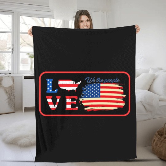 love america ,we the people Fleece Blankets