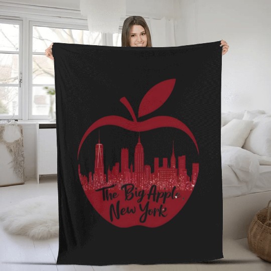 NYC Skyline Apple: Creative Fleece Blankets