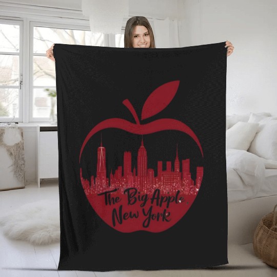 NYC Skyline Apple: Creative Fleece Blankets