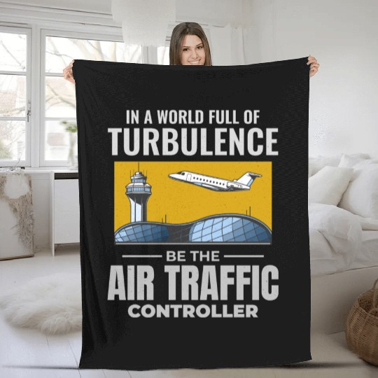 Air Traffic Controller ATC Aviation Humor Airplane Fleece Blankets