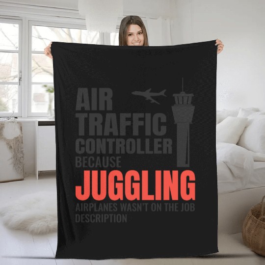 Air Traffic Controller ATC Aviation Humor Airplane Fleece Blankets