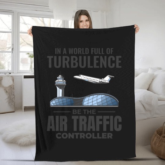 Air Traffic Controller ATC Aviation Humor Airplane Fleece Blankets