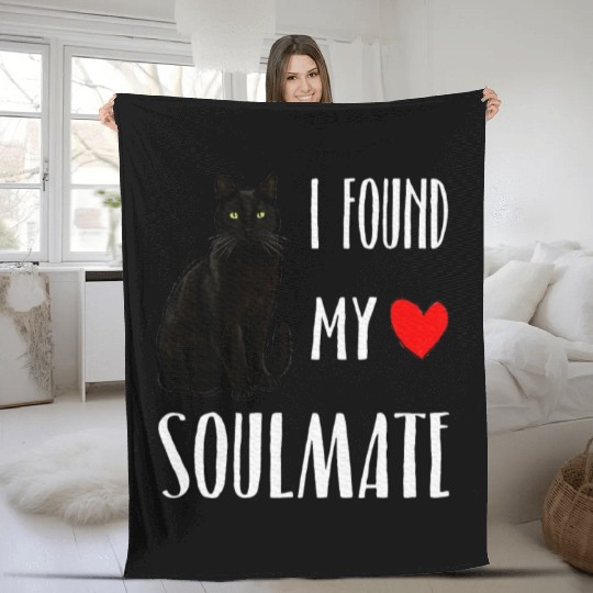 I Found My Soulmate Bombay Cat Lover Best Friend Fleece Blankets