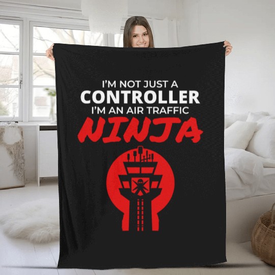 Air Traffic Controller ATC Aviation Ninja Airplane Fleece Blankets