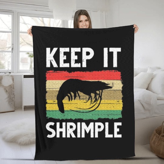 Shrimp Cool Fishing Prawn Lover Fleece Blankets