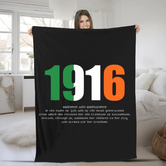 1916 Easter Proclamation Of The Irish Republic Fleece Blankets