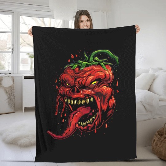 BBQ Hot Chili Carolina Reaper Hot Sauce Gift idea Fleece Blankets