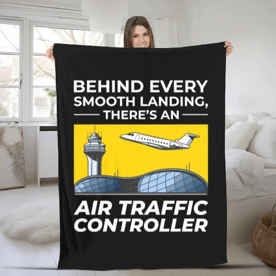 Air Traffic Controller ATC Aviation Humor Airplane Fleece Blankets
