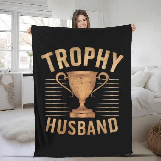 Trophy Husband Fleece Blankets
