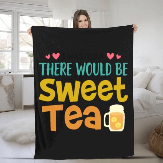 Funny Sweat Tea Fleece Blankets