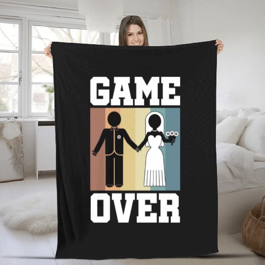 Game Over Bachelor Party Fleece Blankets
