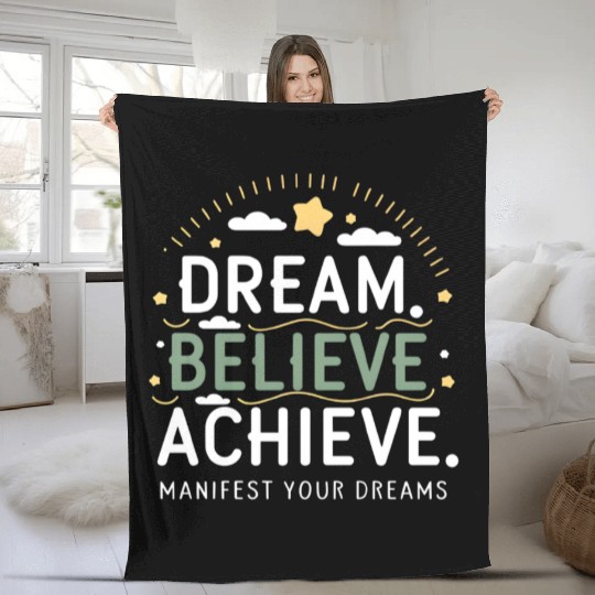 Manifest Your Dreams Fleece Blankets