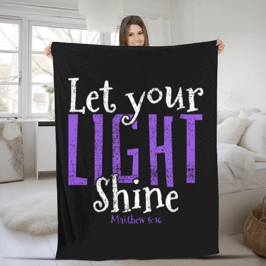 Faith Over Fear Inspirational Christian Design Fleece Blankets