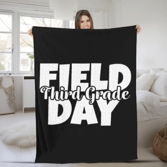 Field Day 2024 3rd Third Grade School Teacher Fleece Blankets