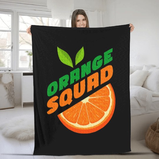 Orange Citrus Fruit Orange Lover Orange Squad Fleece Blankets