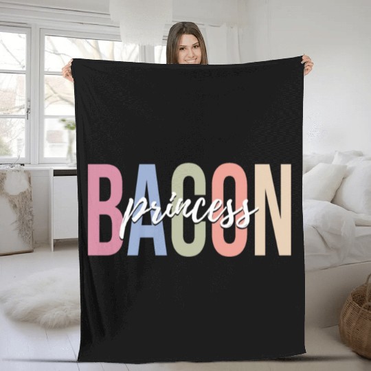 Bacon Lover Bacon Girl Fleece Blankets