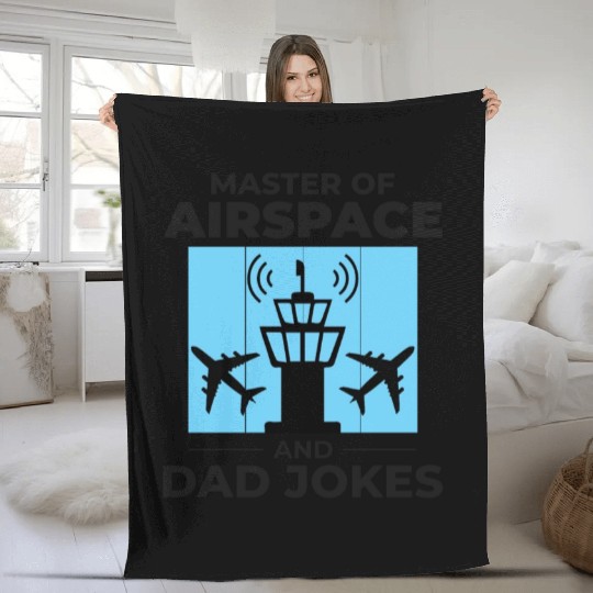 Air Traffic Controller ATC Dad Aviation Humor Fleece Blankets