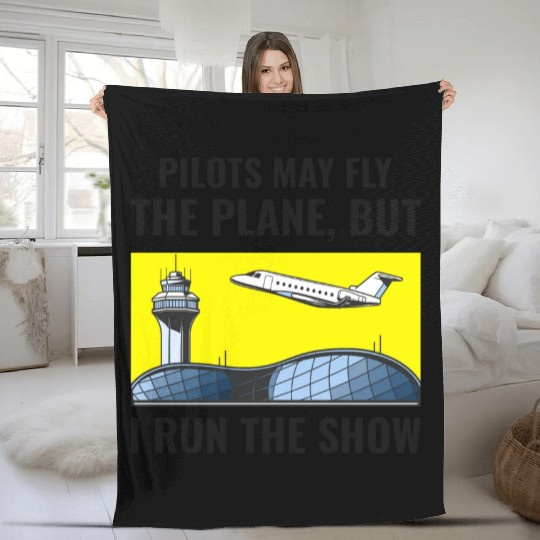 Air Traffic Controller ATC Aviation Humor Airplane Fleece Blankets