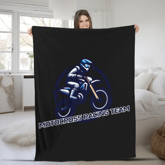 motocross racing team Fleece Blankets