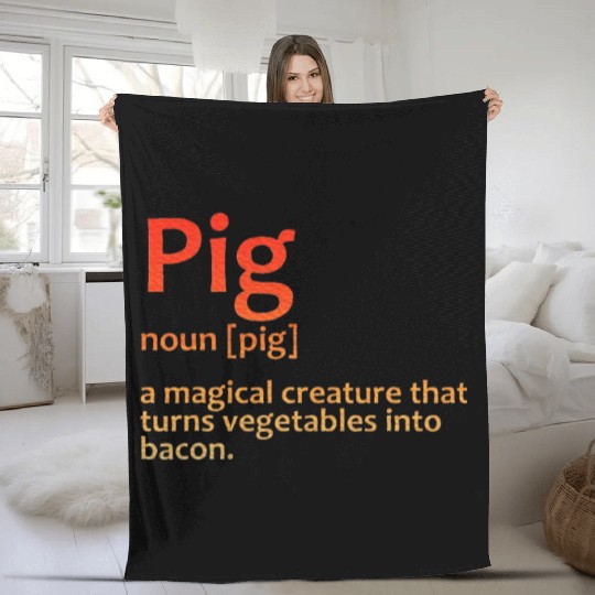 Best Bacon Design Pig Food Bacon Lover Fleece Blankets