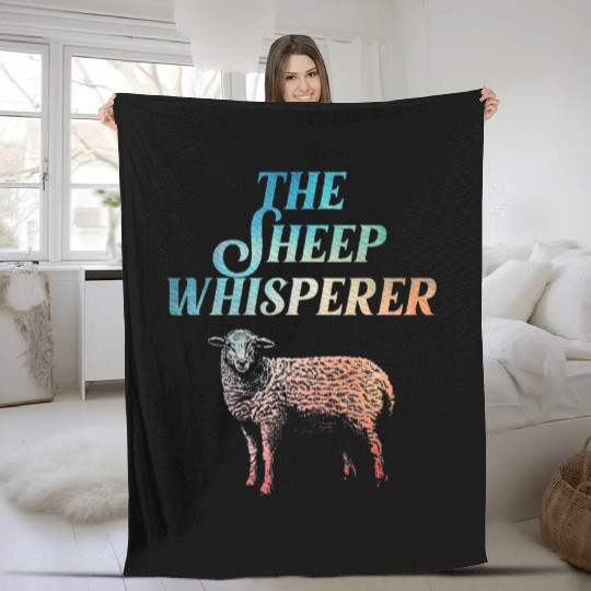 Sheep Art For Lamb Farmer Animal Sheep Lover Fleece Blankets