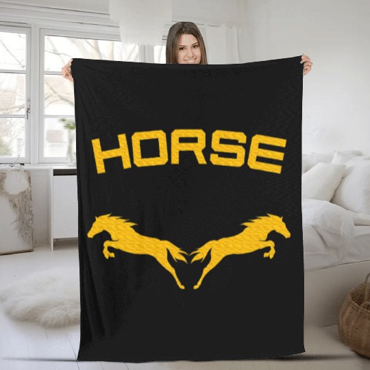 Horses Double Horse Riding Horsepower Lover T Fleece Blankets