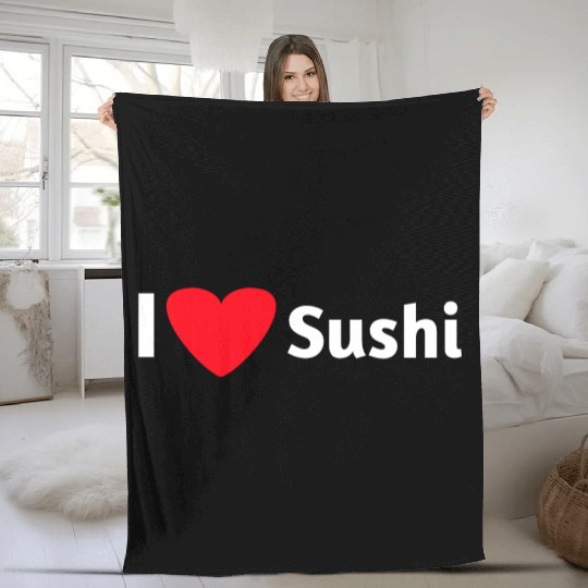 I love sushi Fleece Blankets