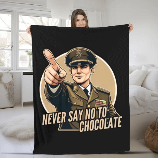 Never say no to chocolate Fleece Blankets