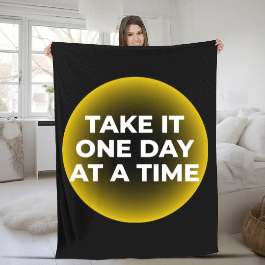 One Day at a Time Fleece Blankets