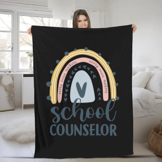 School Counselor Every Voice Matters Elementary Fleece Blankets