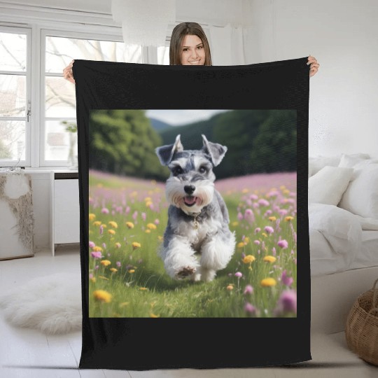Schnauzer main photo Fleece Blankets