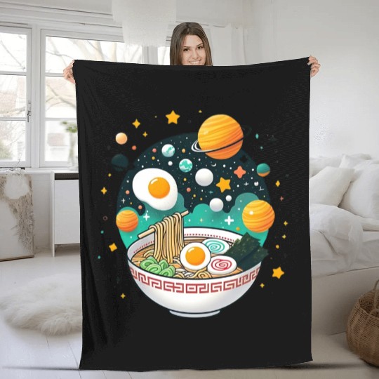 RAMEN NOODLES GALAXY Fleece Blankets