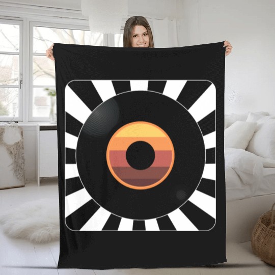 Vinyl Record Record Store Owner Fleece Blankets
