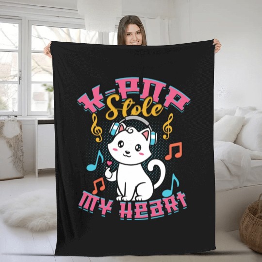 K-Pop Stole My Heart Korean Music Fleece Blankets