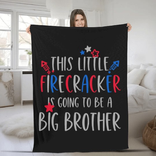 Big Brother Funny Firework Independence Day Fleece Blankets