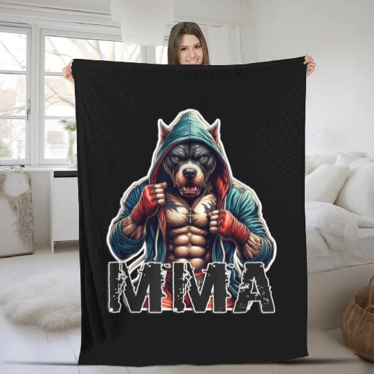 Pitbull MMA By Sideral Fleece Blankets