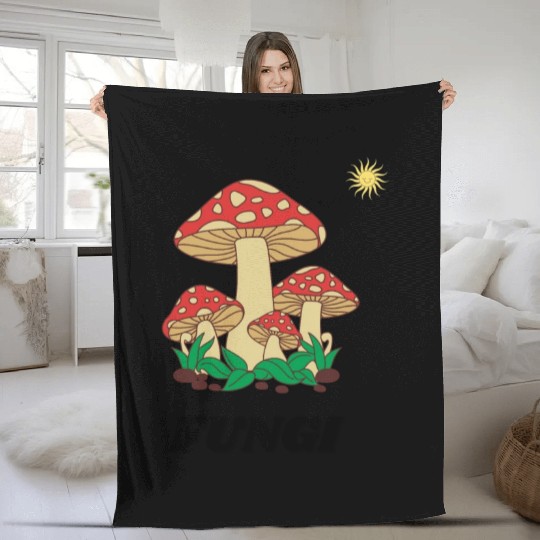 FUNGI Fleece Blankets